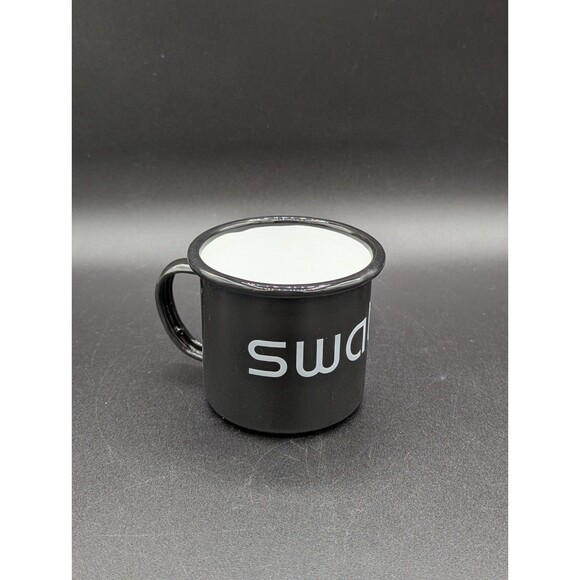 Swatch Black Enamel and Ceramic Mug Swag Gift New In Box - Picture 3 of 9